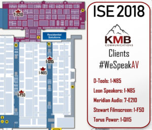 Visit all of KMB's clients at ISE 2018