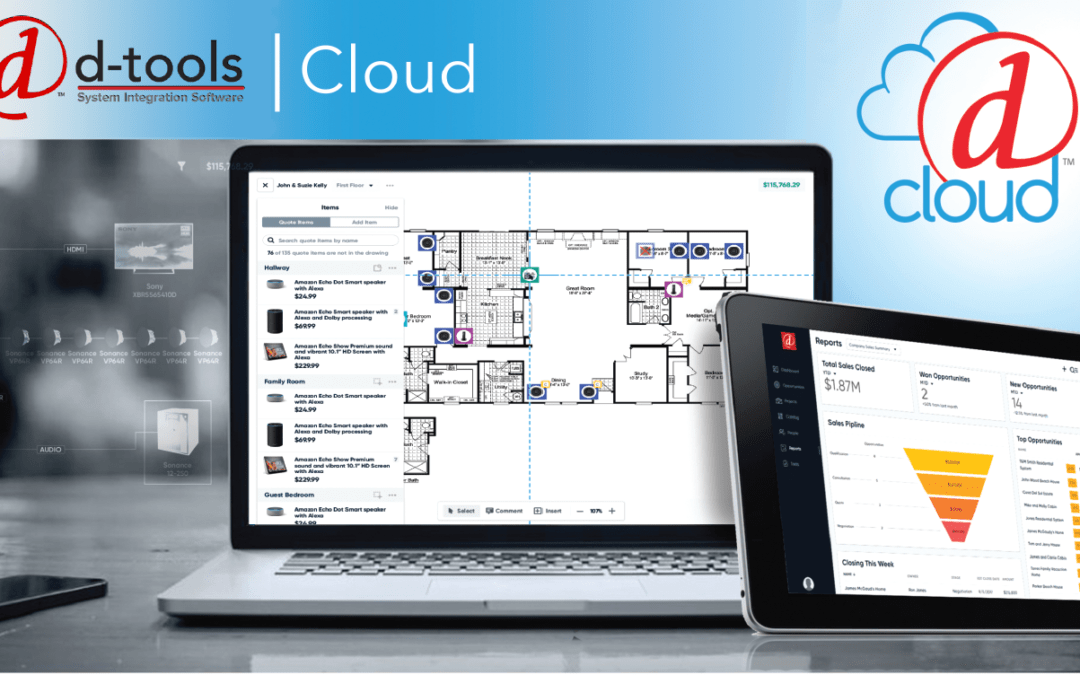 D-Tools Cloud Expands Feature Set, Adds Innovative New Capabilities – Change Orders, Intelligent Browser-based Line Connection Drawings, Visual Drag and Drop Quoting, and more
