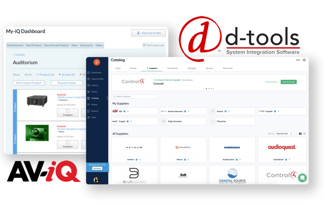 D-Tools and AV-iQ Expand Relationship to Offer More Robust Database to System Integrator™ Users 
