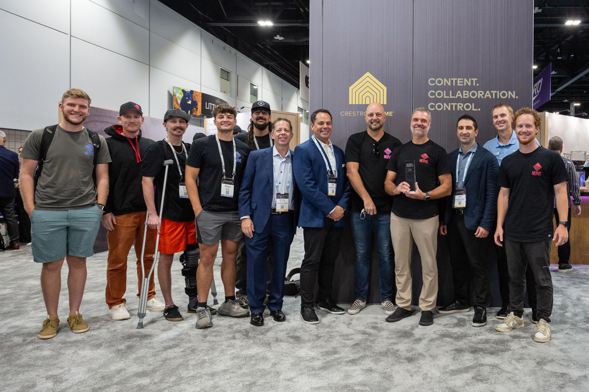 Nerve accepts Crestron Award